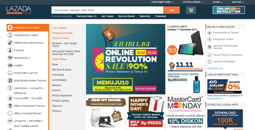 Online Revolution? Hanya di Lazada
