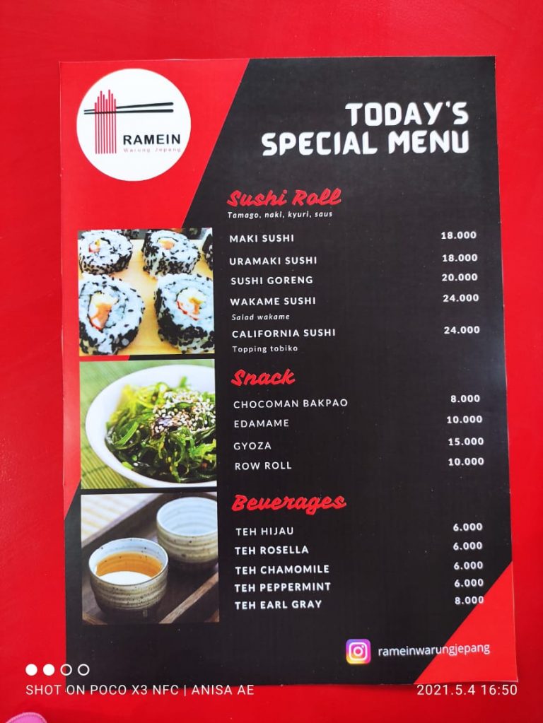 menu Ramein